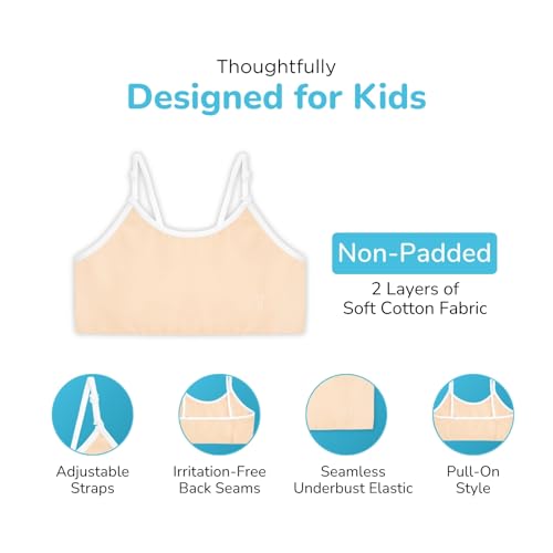Image of YouGotPlanB Cotton Training Bra for Pre-Teen Girls | Ages 8-16 Years | Non-Padded | Full Coverage | Breathable | Best First Bra