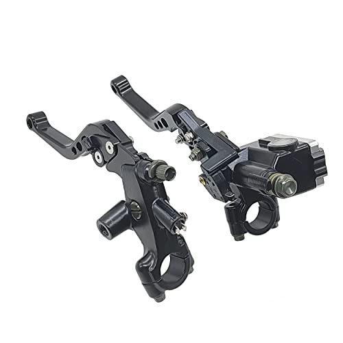 Heart Horse 7/8' 22mm Levier de frein Moto, kit levier d'embrayage levier de frein avec maître-cylindre frein avant réservoir pour 90/110 / 125cc Pit Dirt Bike Motos Scooters