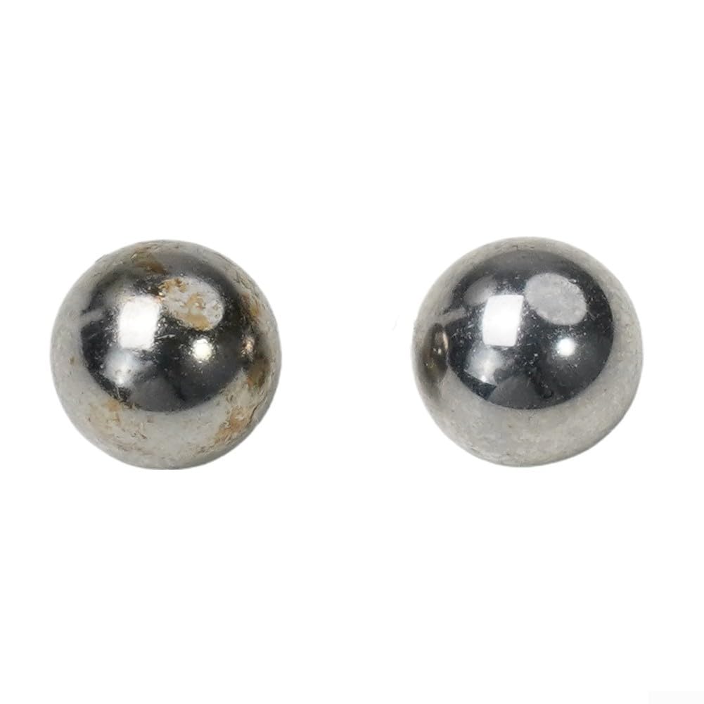Steel Bearing Balls for Bike Hub Servicing 4.76 mm 3/16 in Front Hub 30 pcs and 6.35 mm 1/4 in Rear Hub 20 pcs G10 Accuracy HRC63 Hardened Steel (6.350MM（1/4）)
