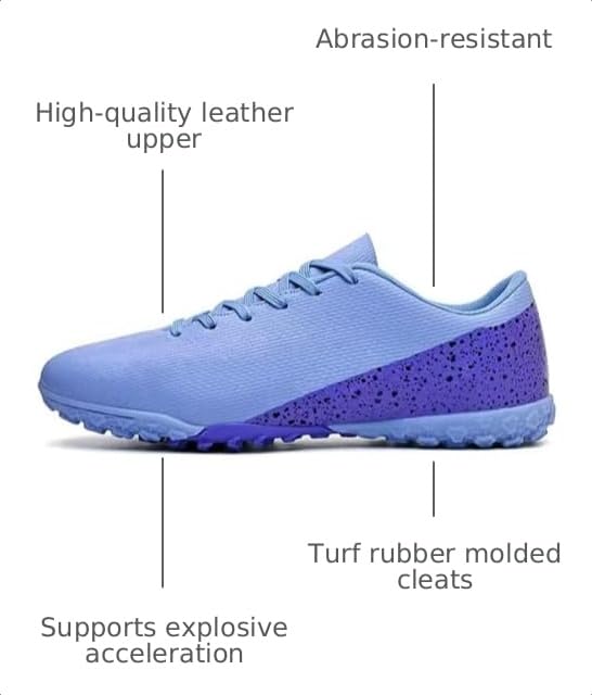 Image of Mens Soccer Cleats Womens Indoor Soccer Shoes Wide Baseball Turf Shoes Adult Youth Rugby Shoes Big Boys Small Spikes AG TF Football Boots