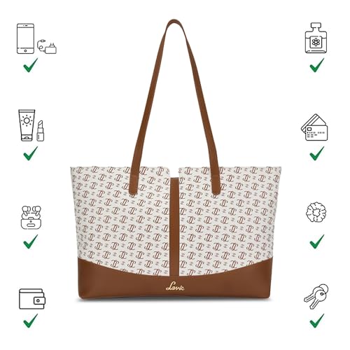 Image of Lavie Women's Mono LL Samara Tote Bag for Women | Tote Handbag for Work | Ladies purse | Stylish Shoulder Bag | Gift for Women