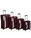 Rockland Luggage Impact Spinner 4 Piece Luggage Set, Burgundy, One Size