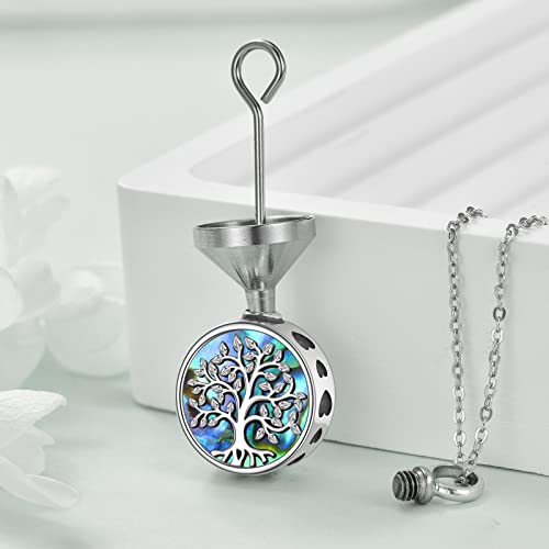 Tree of Life Urn Necklaces for Ashes Sterling Silver Tree of Life Cremation Jewelry for Ashes for Women4