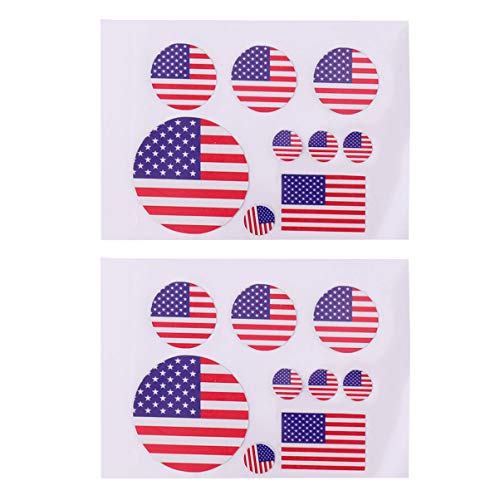 CLISPEED 2 Pcs Bandeira Dos Eua Adesivos de Carro Americano Eua Bandeira Decalque Estrelas PatriÃ³ti