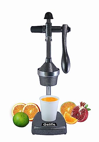 Gelife Manual Fruit Juicer Hand Press Citrus Cold Press Juice Machine for Home Made Instant Guest Serving Drink - Grey