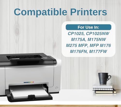 Image of 126A Toner Cartridge Compatible for Color LJ Printers CP1025, CP1025NW, M175A, M175NW, M275MFP (126A - 4 Colour Combo)