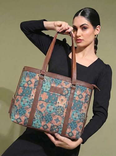 Image of Stylish Tote Bags for Office Use | Laptop Bag 15.6 inch | Purse for Women | Vegan Leather Handbag | Daily & Travel Use |
