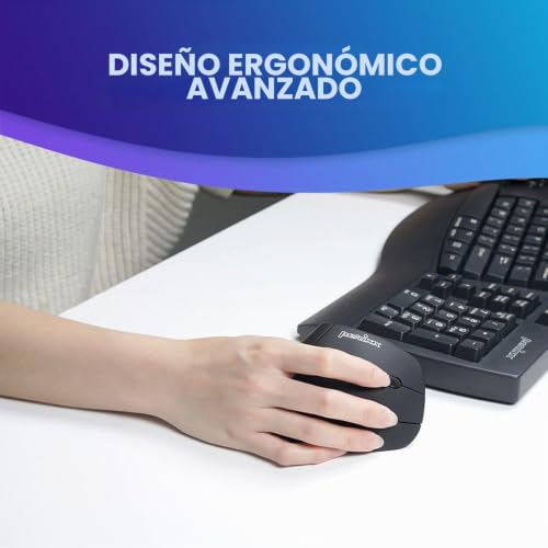Miniatura 8 de Perixx Perimice-715, Ratón Vertical Ergonómico Inalámbrico 2.4g - 800 1200 1600 Dpi Ppp - Para Diestros - Negro