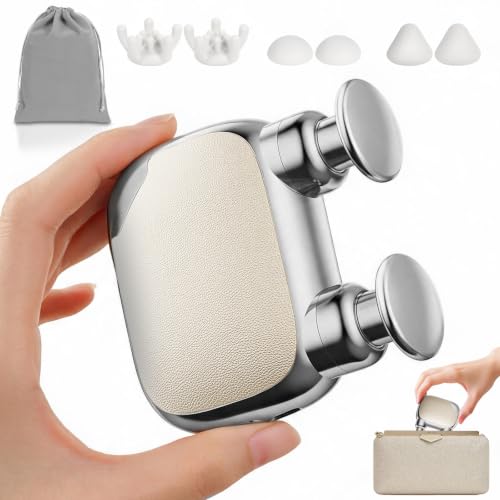 Mini Massage Gun Powerful Percussion Deep Tissue Muscle Massager Silver - image 1