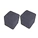 perfk 2X Housse de Tabouret de Pied Rectangulaire Extensible Housse de pour Pouf Bas élastique, Gris