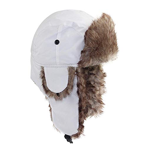 Casquette d'hiver en fausse fourrure épaisse et élégante