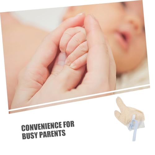 Totority 2 Pairs Baby Anti-Sucking Gloves for Thumb Suckers Soft Infant Mittens with Protective Thumb Guards Newborn Sucking Prevention Baby Supplies for Infant Care2