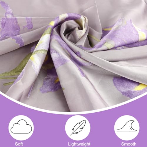 Image of SANNIDHI Silk Like Head Scarf for Women Stylish Vintage Hair Scarf Floral Print Square Bandana Gift