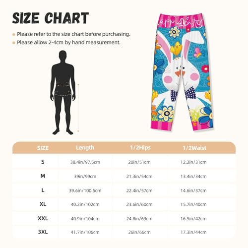 Pantalon de pyjama ample pour femme imprimé Pâques - 5