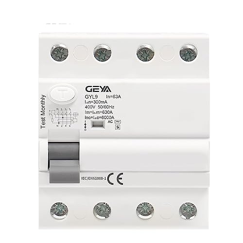 RCCB GYL9 S Type Interrupteur Différentiel AC-S 4P 63A 300mA à Retard - 5