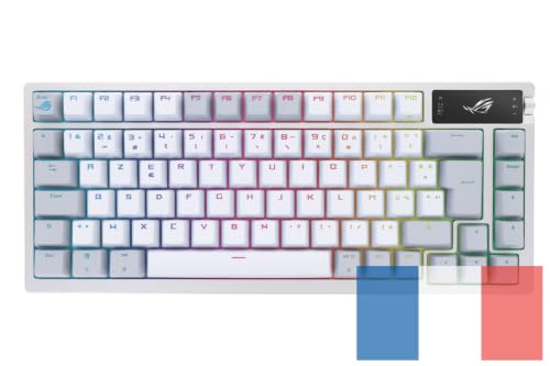 Clavier gaming sans fil mécanique ROG Azoth Blanc mécanique RVB Bluetooth pour PC