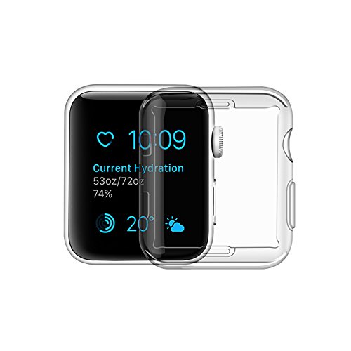 Toosunny Apple Watch Series 1 Case, iphone Watch 1 TPU Screen Protector All-around Protective 0.3mm Hd Clear Ultra-thin Cover (for Apple Watch Series 1 38mm)