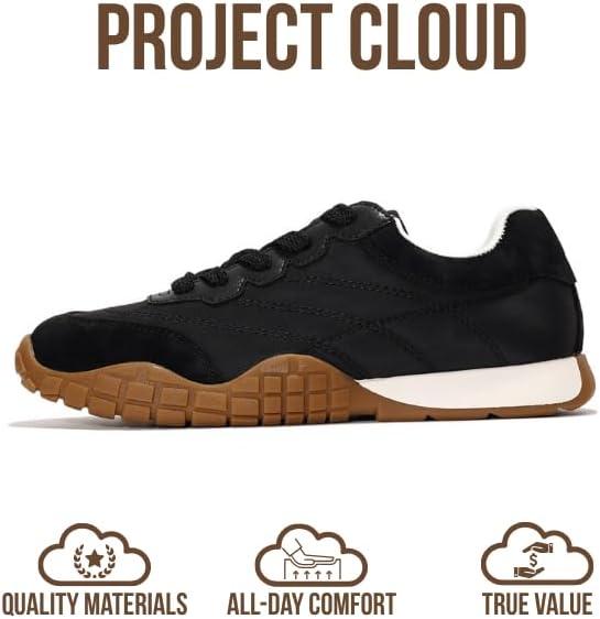 Project Cloud Sneakers for Women - Lightweight with Memory Foam Insole Womens Sneakers - Walking Shoes Women Footwear - Womens Shoes (Donna Lace Up) - Image 4
