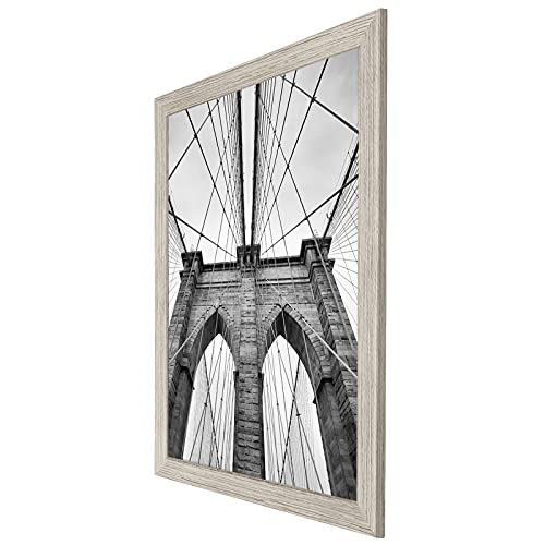 Americanflat 20x30 Poster Frame with Polished Plexiglass - Wide Picture Frames Made of Engineered Wood for Vertical or Horizontal Wall Display - Epic Collection - Driftwood