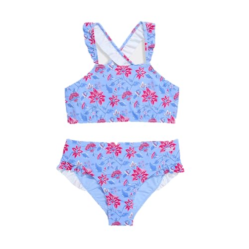 Image of vineyard vines Girls' Girls' Ruffle High Neck Bikini