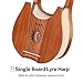 Donner Lyre Harp, 10 Metal Strings, Mahogany Body and Bone Saddle DLH-002 Lyre Harp for Beginner Kids with Tuning Wrench, Spare String Set, Black Gig Bag, Manual, Ancient Greece Style