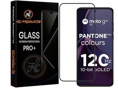 Image of Tempered Glass Screen Protector Compatible For MOTO G84 / Motorola G84 with Easy Self Installation Kit
