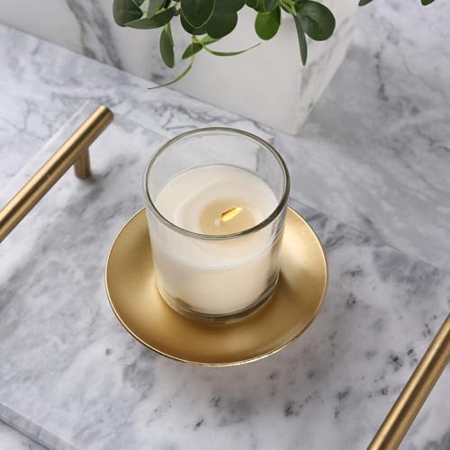 Image of Iron Plate Candle Holder, Gold, Decorative Iron Pillar Candle Holder, Set of 3,Candle Stand for Wax Candles
