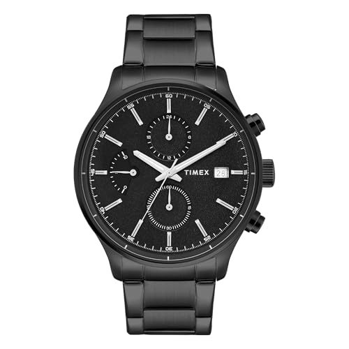Image of TIMEX Black Round Dial Analog Men's Watch - TWEG29304