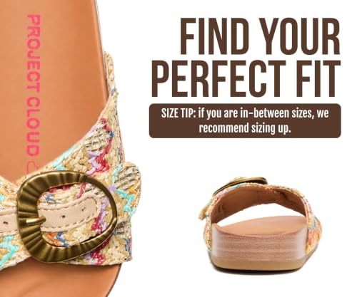 Image of Project Cloud Girls Sandals - Adjustable Buckle Girls Slides with Plush and Soft Insole Kids Sandals - Non-Slip and Lightweight Slides for Kids