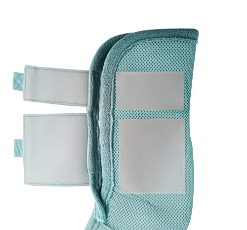 Image of LEAFOREST Horse Fly Boots Set of 4 - Non Slip Leg Protection for Donkey Mini Pony Draft, Breathable Mesh Fly Boots for Pasture & Barn Use Blue Cob