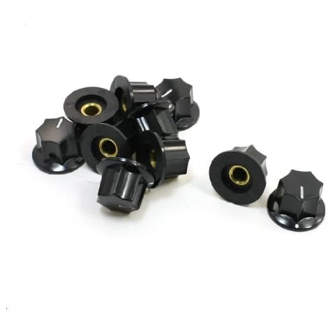 sourcing map 10 Stücke 6mm Insert od.Shaft Kunststoff Potentiometer Drehknopf Knopf de Cover