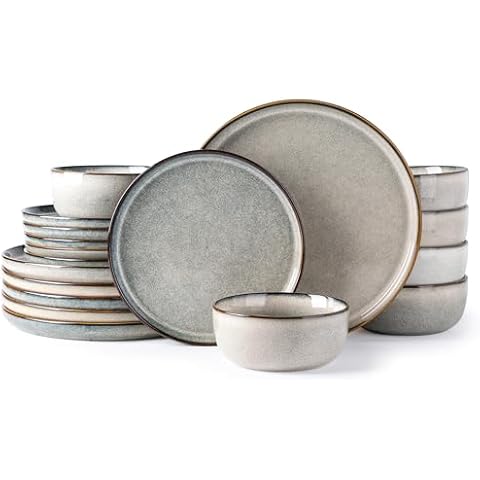 GBHOME 18-Piece Ceramic Dinnerware Set Cover