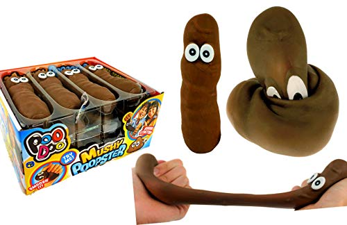 JA-RU Squishy Poop Toys for Kids (12 Pack) – Sand-Filled Stretchy Poop Squishy Fidget Toys, Stress Relief Toy, Funny Gag Gifts, Party Favors, & Classroom Prizes. 6448-12p