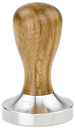® Tamper 58 mm für Barista aus Akazienholz, Espresso Stempel aus Edelstahl und Holz zur Zubereitung mit Siebträgermaschine oder