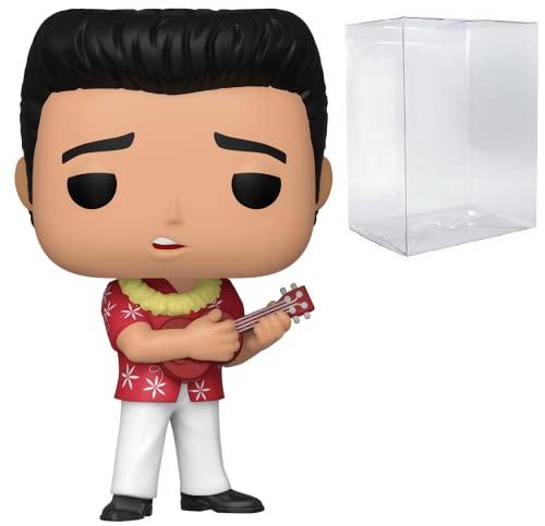 Funko POP Rocks: Elvis - Blue Hawaii Pop! Vinyl Figure (Bundled with Compatible Pop Box Protector Case) Multicolored 3.75 inches