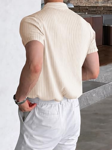 Image of Noble Monk Relax Fit |Textured| Lycra | Polo Neck T-Shirt