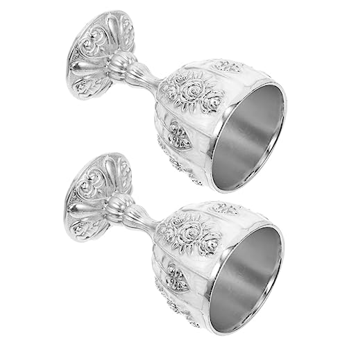 Alipis 2 piezas Copa de Vino Vintage de Cáliz Portátil Reutilizable Diseño Europeo Elegante y Resistente para Whisky y Cócteles Decoración Artística para Hogar y Fiestas