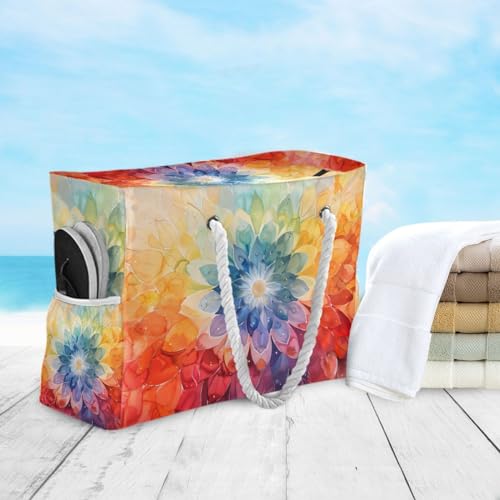 Image of senya Large Beach Bags Totes Swim Canvas Tote Shoulder Bag Water Resistant Bags for Gym Travel Daily