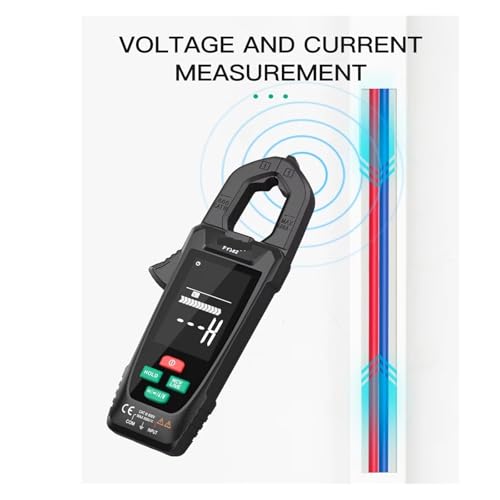 Multímetro de pinza digital FY382 con función True RMS, rango automático, medición de voltaje AC/DC, corriente AC, temperatura, capacitancia, ohmios y frecuencia miniatura 5