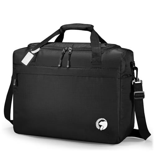 BAGZY Handgepäck 40x30x15 cm British Airways KLM Air France Handgepäck Tasche für Flugzeug 40 x 30 x 15 Faltbare Reisetasche Wasserdicht Carry on Luggage Underseat Bag für Weekend Sport Herren Damen