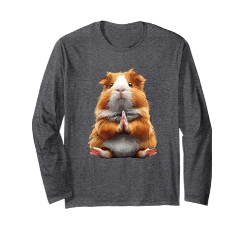 Meerschweinchen Meditation Zen Calm Animal Yoga Langarmshirt