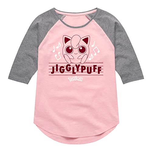 HYBRID APPAREL - Pokémon - Jigglypuff - Girls Raglan Graphic T-Shirt