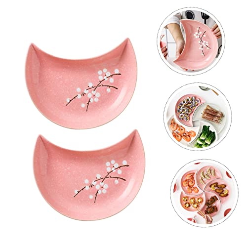 Set 2 platos de cerámica estilo japonés para sushi miniatura 3