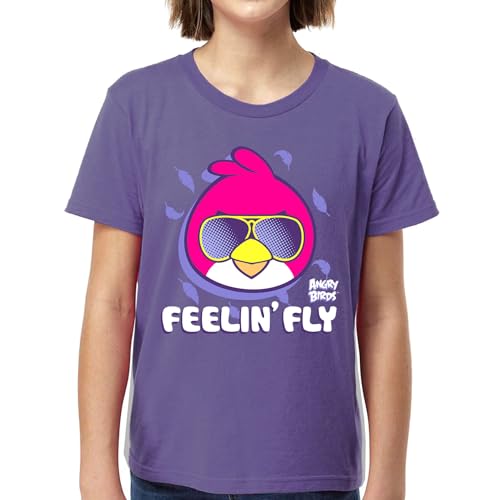 ANGRY BIRDS Official Feelin' Fly Printed Short Sleeve 100% Cotton T-Shirt for Boys, Girls, Unisex2