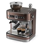 PHILIPS Barista Brew Semi Automatic Espresso Machine - Single & Double Espresso + Americano Button, 280g Dual Bean Container, Intuitive Guidance, Calibrated Tamping, Metal Cappuccino (PSA3228/41) PHILIPS Barista Brew Semi Automatic Espresso Machine Single Double Espresso Americano Button 280g Dual Bean Container Intuitive Guidance Calibrated Tamping Metal Cappuccino PSA322841
