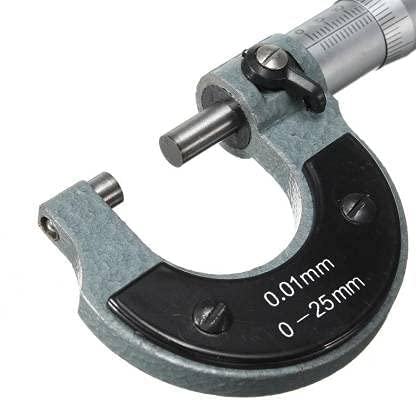 Schrodinger15 111026 Precision Instrument Micrometer Screw Gauge Hardened 1-25 Least Count 0.01mm Carbide Tip Hardened