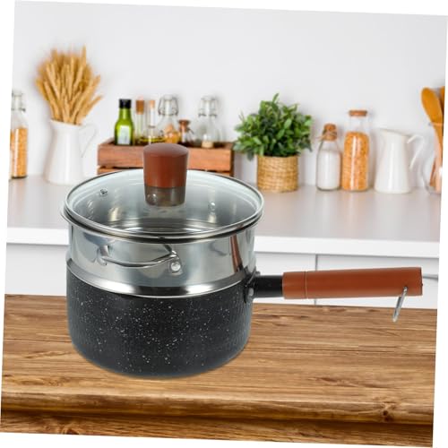 1セット 日本製 小型調理鍋 アルミ合金製 鍋 スティックパン 蒸し器付き バスケット付き - バター ソース スープ ミルクソース キッチン インスタントラーメン キッチン(20CM)