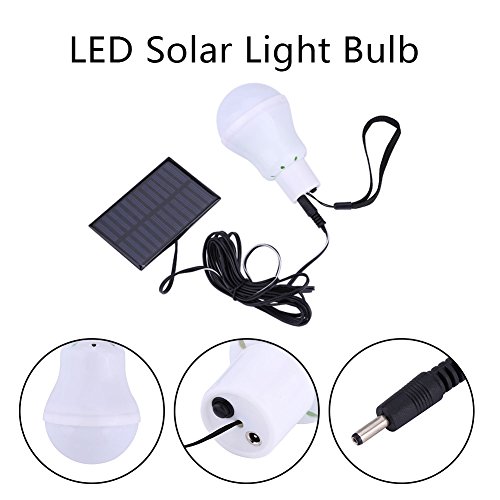 LED Solarbetriebene Glühbirne, Haofy Tragbare Hof Notbeleuchtung, Laterne mit Solarpanel für Outdoor Camping Zelt… – Bild 6