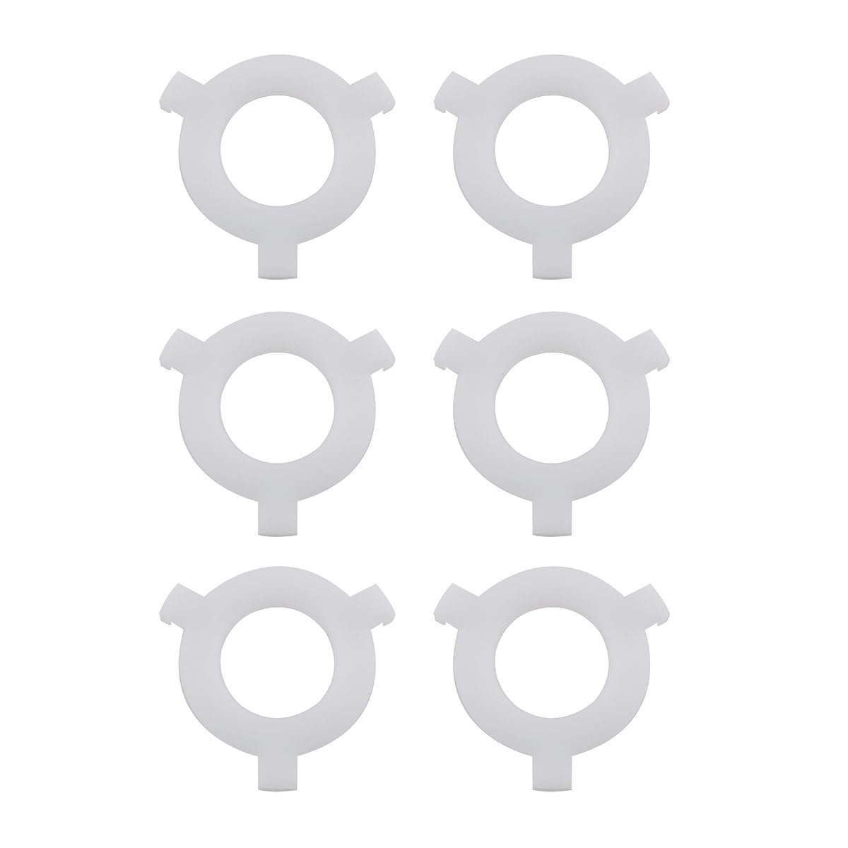 JianLing 6PCS White Lamp Adaptor Reducing Ring 59.2x48.7x28.7mm Lampshade Adaptor Ring PP Lampshade Replacement Parts Lampshade Reducing Ring For Bayonet Lamps Lamp Sockets Table Lamps