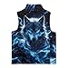 Renewold Boys Girls Warm Fuzzy Fleece Vest Kids Toddlers Teens Sleeveless Zip Outerwear Coats with Pockets Wolf Fashion Winter Spring Fall Jacket School Casual Athletic Fleece Vest 7-8 Years